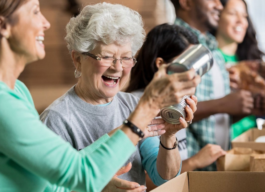 Volunteer opportunities all ages senior friends at food bank volunteer