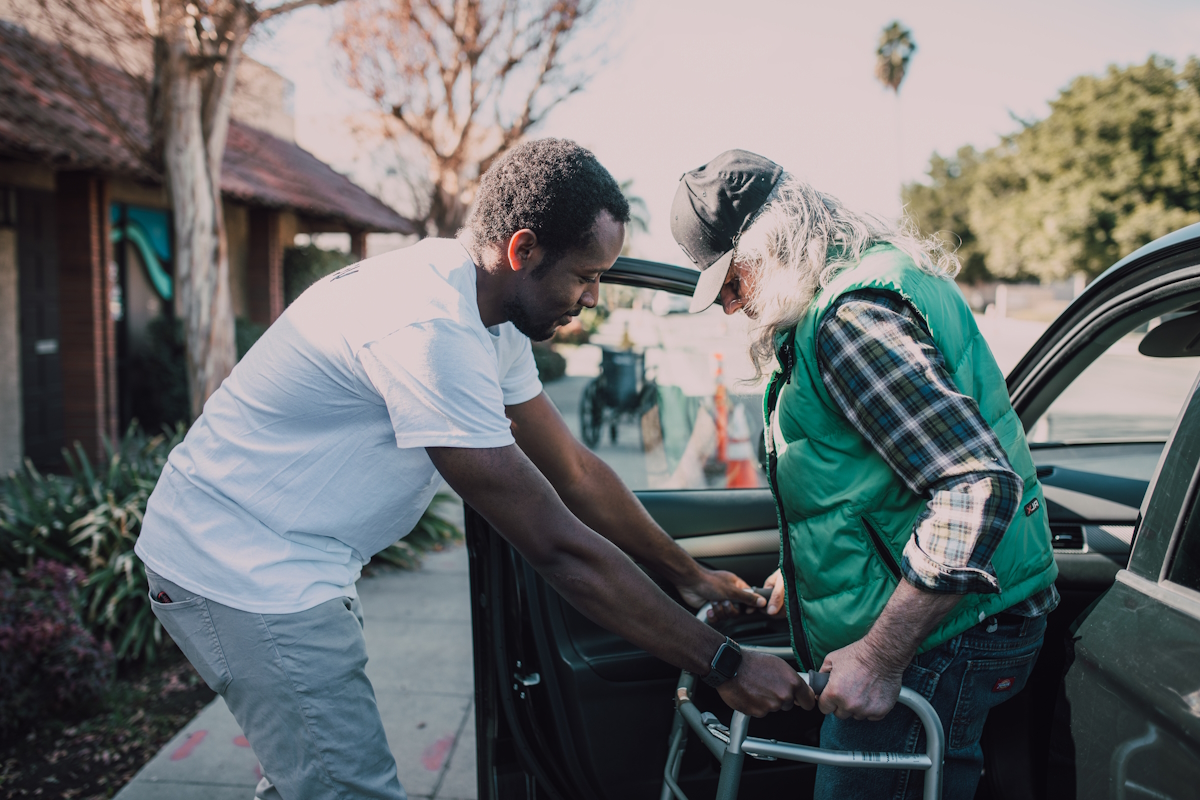 disability walker senior man assisted Media news